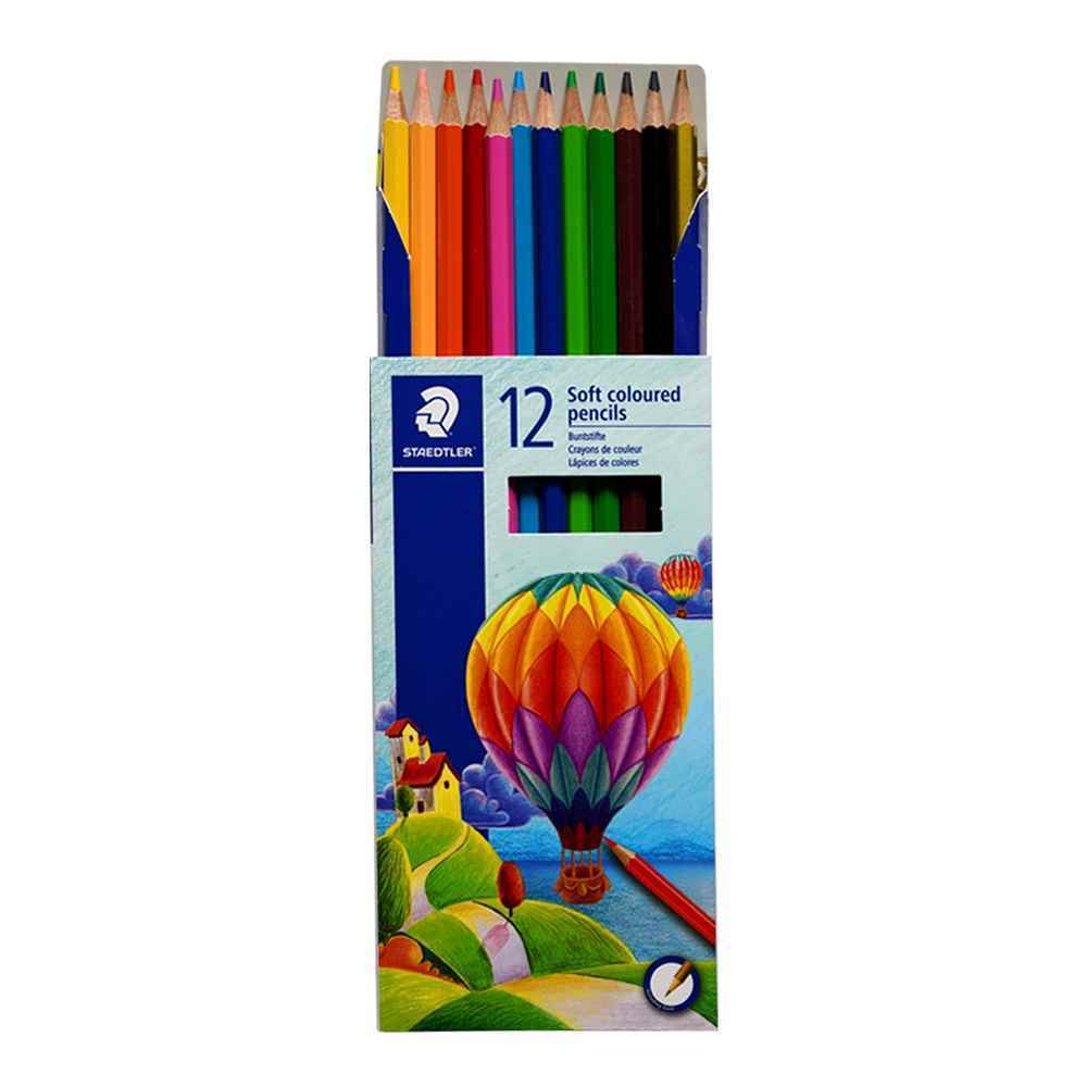 مدادرنگی12رنگ جعبه مقوایی سافت استدلر کد143 c12 li